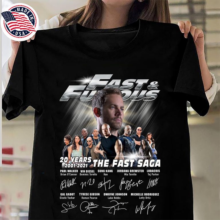 Fast And Furious 20 Years 2001 2021 The Fast Saga Signature T-shirt, hoodie