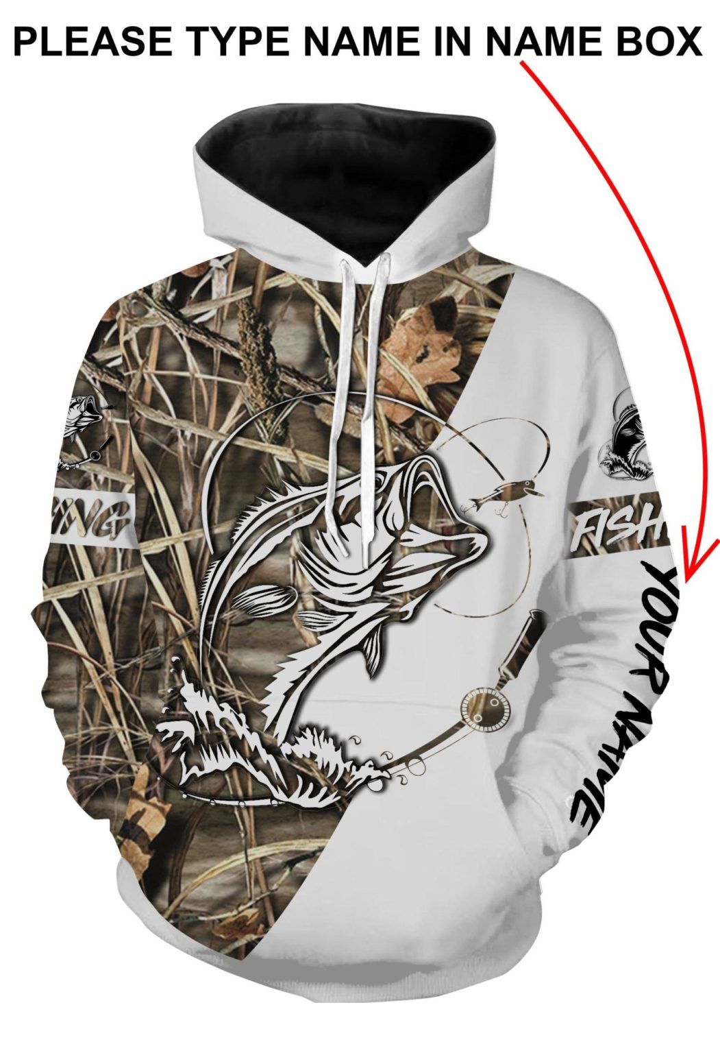 Personalized Fishing All Over Print Hoodie RobinPlaceFabrics