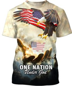 United States – One Nation Under God All Over Print T-shirt, hoodie & zip