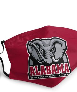Alabama Crimson Tide Face Mask With PM2.5 Filter Sheet Alabama Crimson Tide Face Mask With PM2.5 Filter Sheet