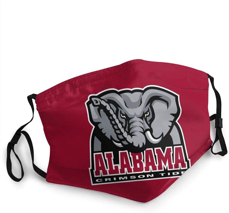 Alabama Crimson Tide Face Mask With PM2.5 Filter Sheet - RobinPlaceFabrics