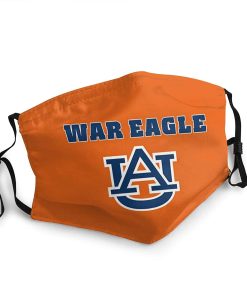 Auburn Tigers War Eagle Face Mask With PM2.5 Filter Sheet 1702 Auburn Tigers War Eagle Face Mask With PM2.5 Filter Sheet 1702