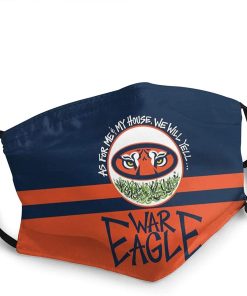 Auburn Tigers War Eagle Face Mask With PM2.5 Filter Sheet