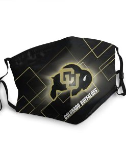 Colorado Buffaloes Face Mask With PM2.5 Filter Sheet