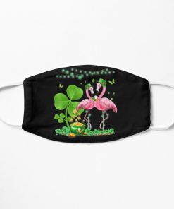 Flamingo St Patricks Day Shamrock Face Mask With Pm2.5 Filter Flamingo St Patricks Day Shamrock Face Mask With Pm2.5 Filter