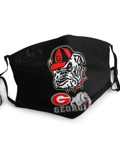 Georgia Bulldogs Face Mask With PM2.5 Filter Sheet