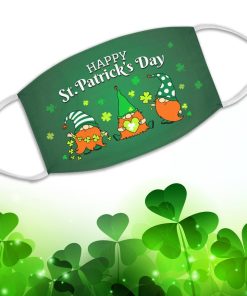 Gnomes Happy St Patrick’s Day Face Mask With Pm2.5 Filter