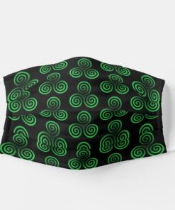 Green Celtic Triskele Face Mask With Pm2.5 Filter Green Celtic Triskele Face Mask With Pm2.5 Filter