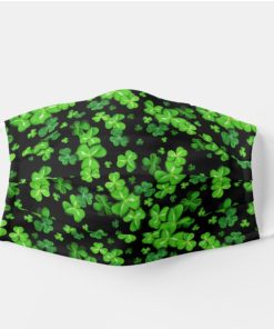 Green Irish Shamrocks Pattern Face Mask With Pm2.5 Filter