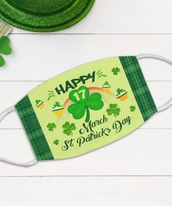 Happy St Patrick’s Day 3 Leaf Shamrocks Face Mask With Pm2.5 Filter