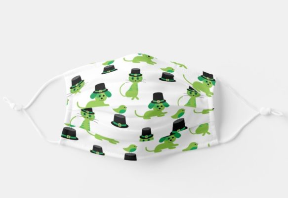 Happy St Patrick’s Day   Cats Dogs & Birds Face Mask With Pm2.5 Filter