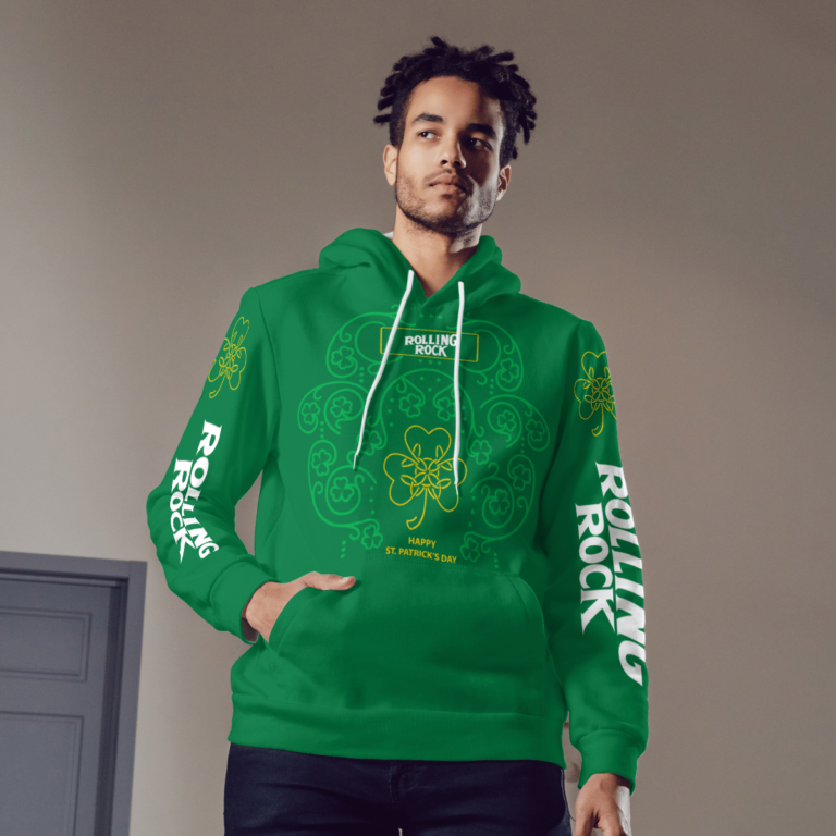 Happy St Patrick’s Day Rolling Rock Beer Hoodie
