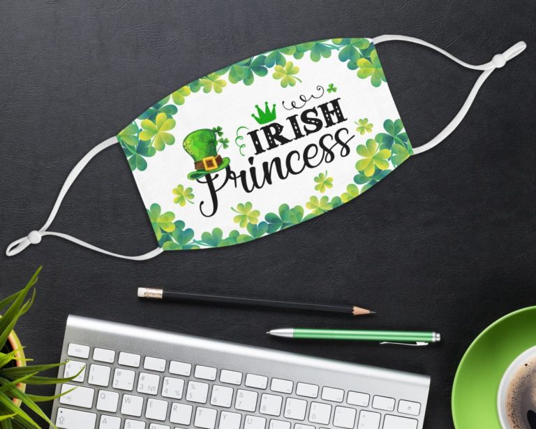 Irish Princess Happy St Patrick’s Day Face Mask With Pm2.5 Filter