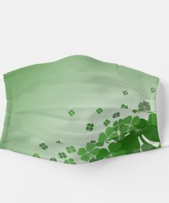 Irish Shamrocks On Green Face Mask With Pm2.5 Filter