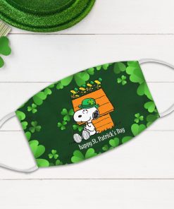 Irish Snoopy Leprechaun Hat Happy St Patrick’s Day Face Mask With Pm2.5 Filter