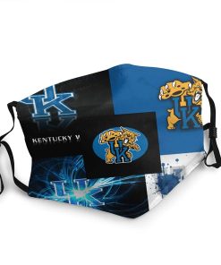 Kentucky Wildcats Face Mask With PM2.5 Filter Sheet Kentucky Wildcats Face Mask With PM2.5 Filter Sheet