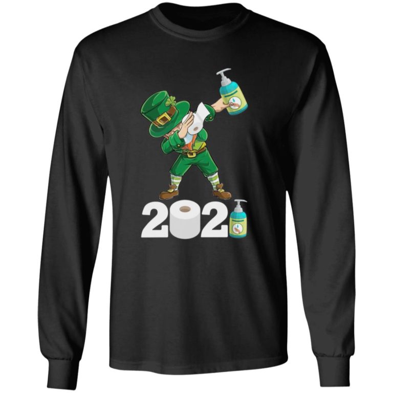 St Patrick’s Day Dabbing Leprechaun Social Distancing Toilet Paper 2021 Quarantine Shirt ( T-shirt, Ls, Hoodie)
