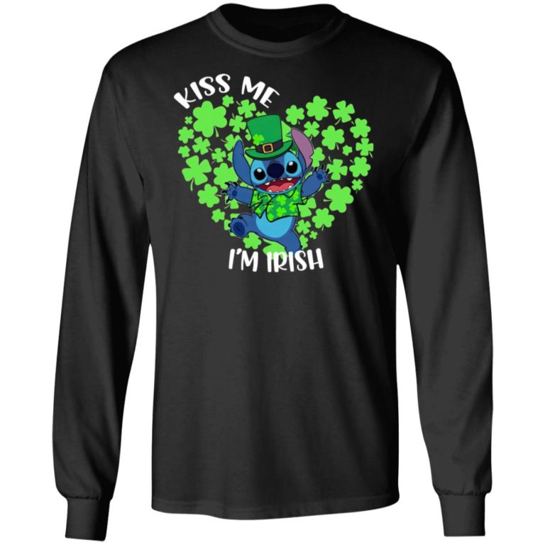 Stitch Shirt Happy St. Patrick’s day Kiss me I’m Irish Shirt ( T-shirt, Ls, Hoodie)