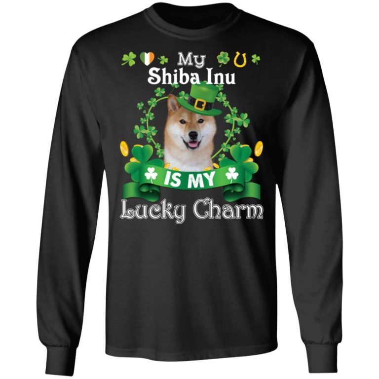 My Shiba Inu Dog Is Lucky Charm Leprechaun St Patrick Day Shirt ( T-shirt, Ls, Hoodie)