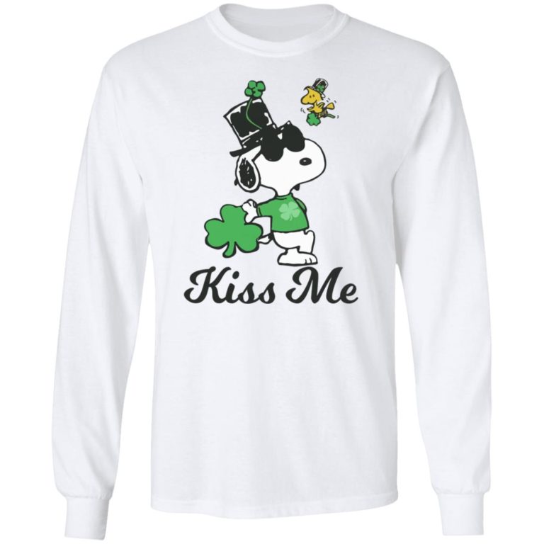 Leprechaun Woodstock Kiss Me Snoopy St Patricks Day Shirt ( T-shirt, Ls, Hoodie)