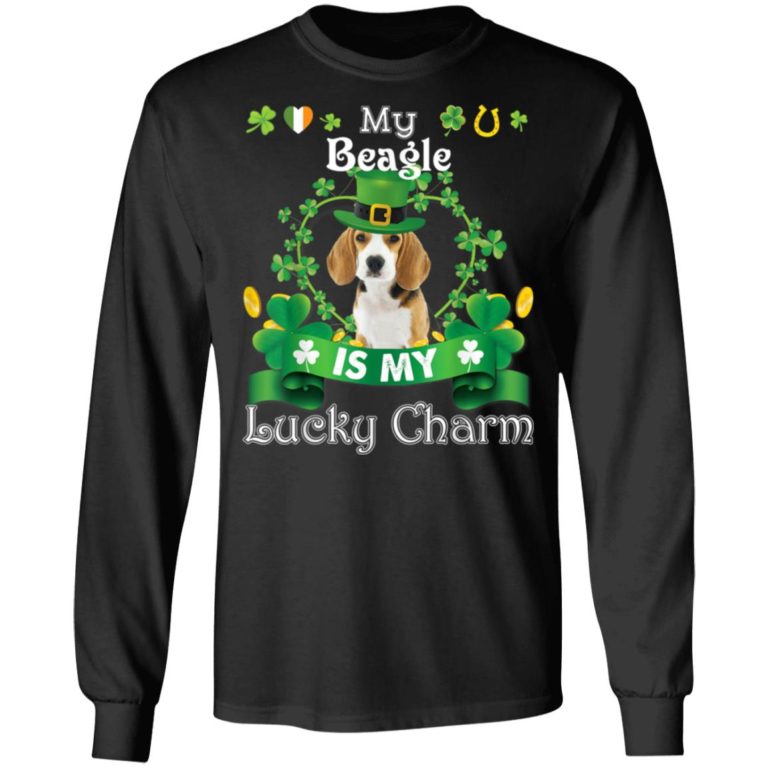 My Beagle Dog Is Lucky Charm Leprechaun St Patrick Day Shirt ( T-shirt, Ls, Hoodie)