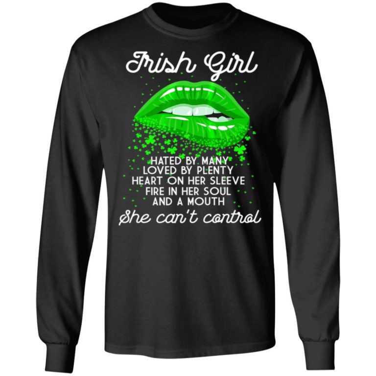 Sexy lips Irish Girl Patricks Day Shirt ( T-shirt, Ls, Hoodie)