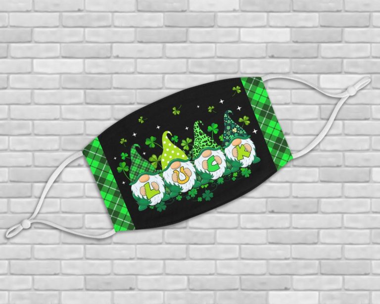 Luck Irish Gnomes Gnome Crew Happy Saint Patrick’s Day Face Mask With Pm2.5 Filter