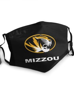 Missouri Tigers Football Face Mask With PM2.5 Filter Sheet