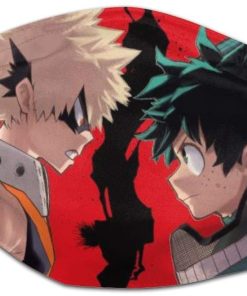 My Hero Academia Midoriya And Bakugo Face Mask With PM2.5 Filter Sheet