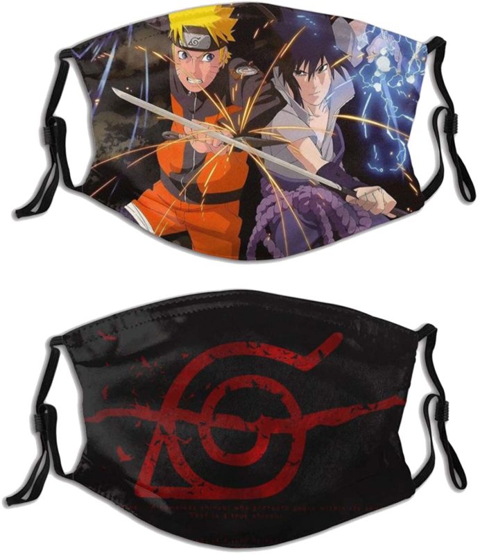 Naruto And Sasuke Face Mask With PM2.5 Filter