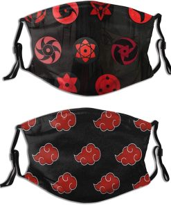 Naruto Sharingan And Akatsuki Face Mask With PM2.5 Filter