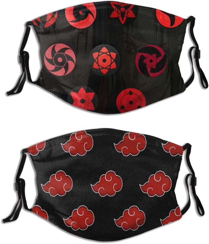 Naruto Sharingan And Akatsuki Face Mask With PM2.5 Filter