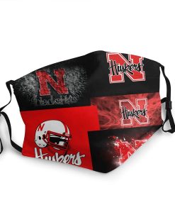 Nebraska Cornhuskers Football Face Mask With PM2.5 Filter Sheet