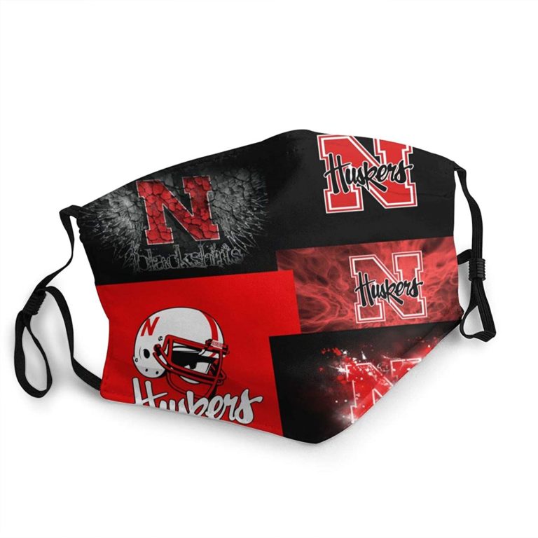 Nebraska Cornhuskers Football Face Mask With PM2.5 Filter Sheet