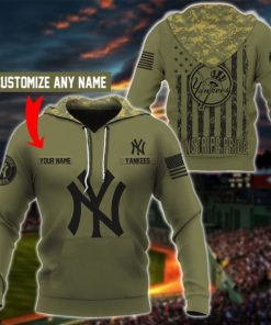 New York Yankees Pinstripe Pride US Army Pattern AOP Hoodie New York Yankees Pinstripe Pride US Army Pattern AOP Hoodie