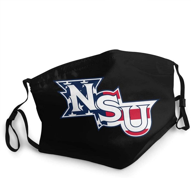 Northwestern State Demons American Flag Face Mask With PM2.5 Filter Sheet