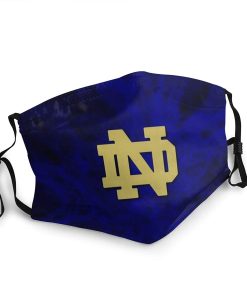 Notre Dame Fighting Irish Face Mask With PM2.5 Filter Sheet Notre Dame Fighting Irish Face Mask With PM2.5 Filter Sheet