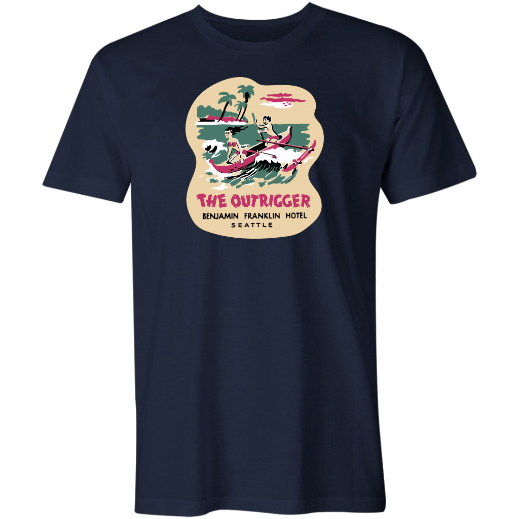 The Outrigger v2 - Seattle, WA - Vintage Tiki Bar T-Shirt ...