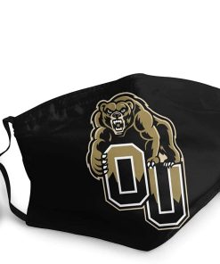 Oakland Golden Grizzlies Face Mask With PM2.5 Filter Sheet