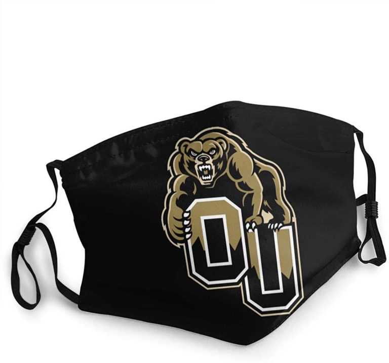 Oakland Golden Grizzlies Face Mask With PM2.5 Filter Sheet