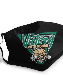 Ohio University Bobcat Victory With Honor Face Mask With PM2.5 Filter Sheet