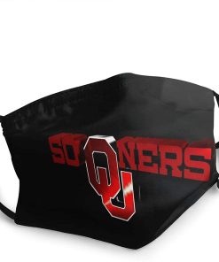 Oklahoma Sooners Face Mask With PM2.5 Filter Sheet Oklahoma Sooners Face Mask With PM2.5 Filter Sheet