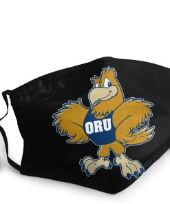Oral Roberts Golden Eagles Face Mask With PM2.5 Filter Sheet