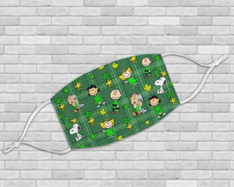 Peanuts Gang St Patrick’s Day Face Mask With Pm2.5 Filter