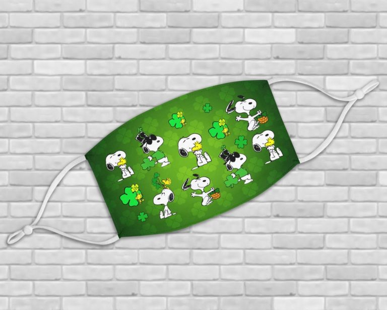 Peanuts Snoopy Happy St Patrick’s Day Face Mask With Pm2.5 Filter