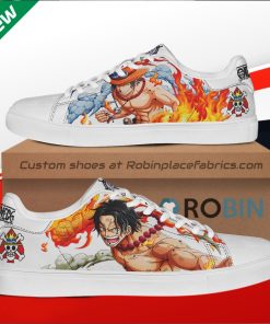 Portgas D Ace One Piece Custom Stan Smith Shoes Portgas D Ace One Piece Custom Stan Smith Shoes