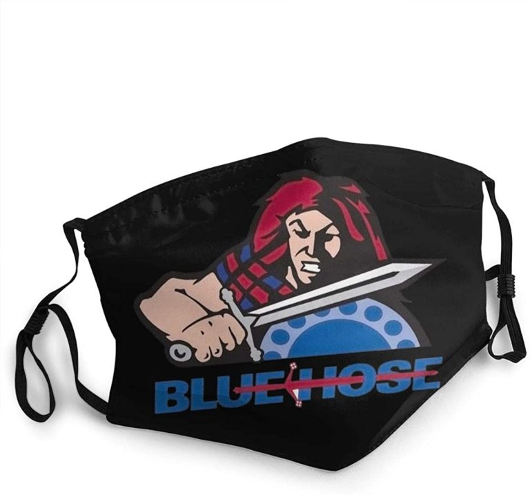 Presbyterian Blue Hose Football Face Mask With PM2.5 Filter Sheet