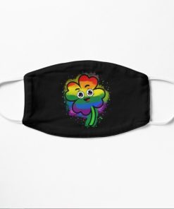 Rainbow Shamrock Gay St Patricks Day Face Mask With Pm2.5 Filter