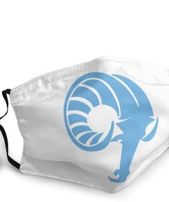 Rhode Island Rams Face Mask With PM2.5 Filter Sheet
