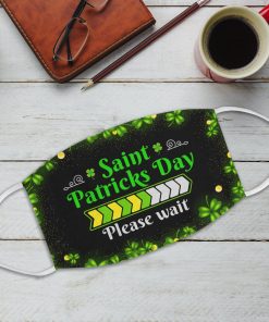 Saint Patricks Day Please Wait Face Mask With Pm2.5 Filter